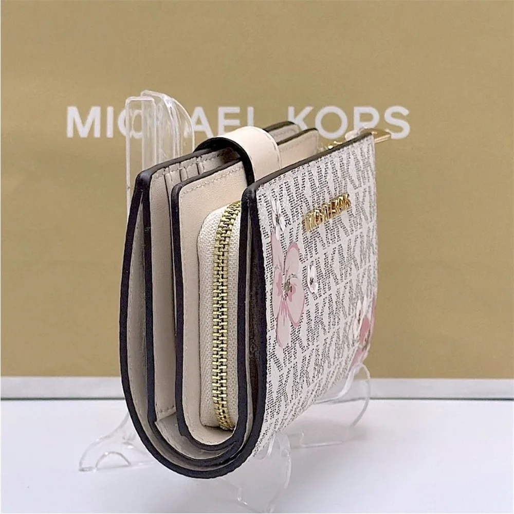 Michael Kors Gray and Pink Butterfly Wallet